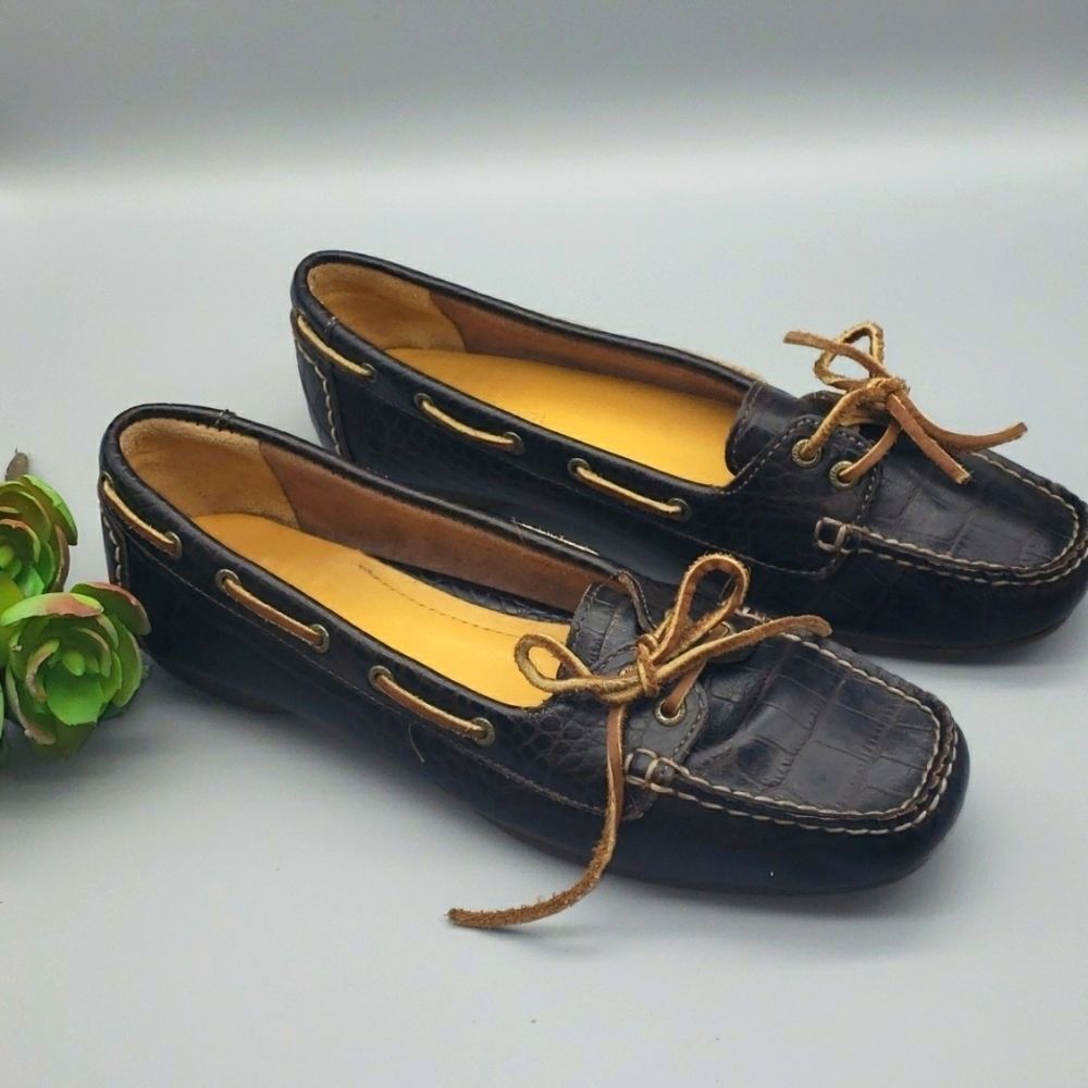 Sperry Topsider womens brown loafers size 7.5